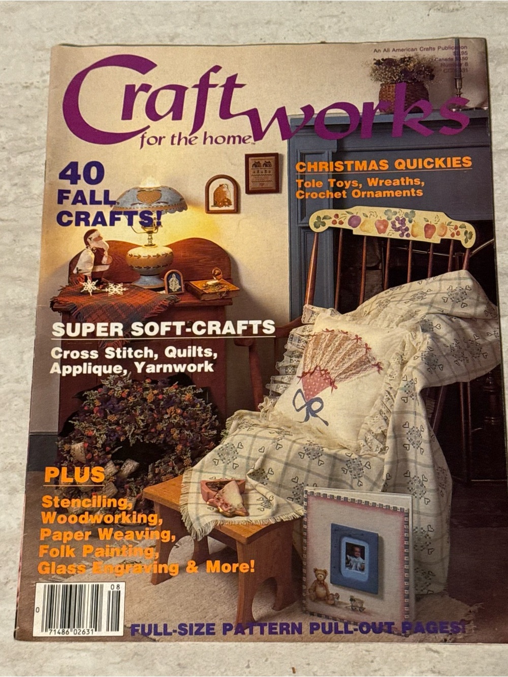 Craftworks Magazine Vintage Nov 1988 40 Fall Crafts Christmas Quickies